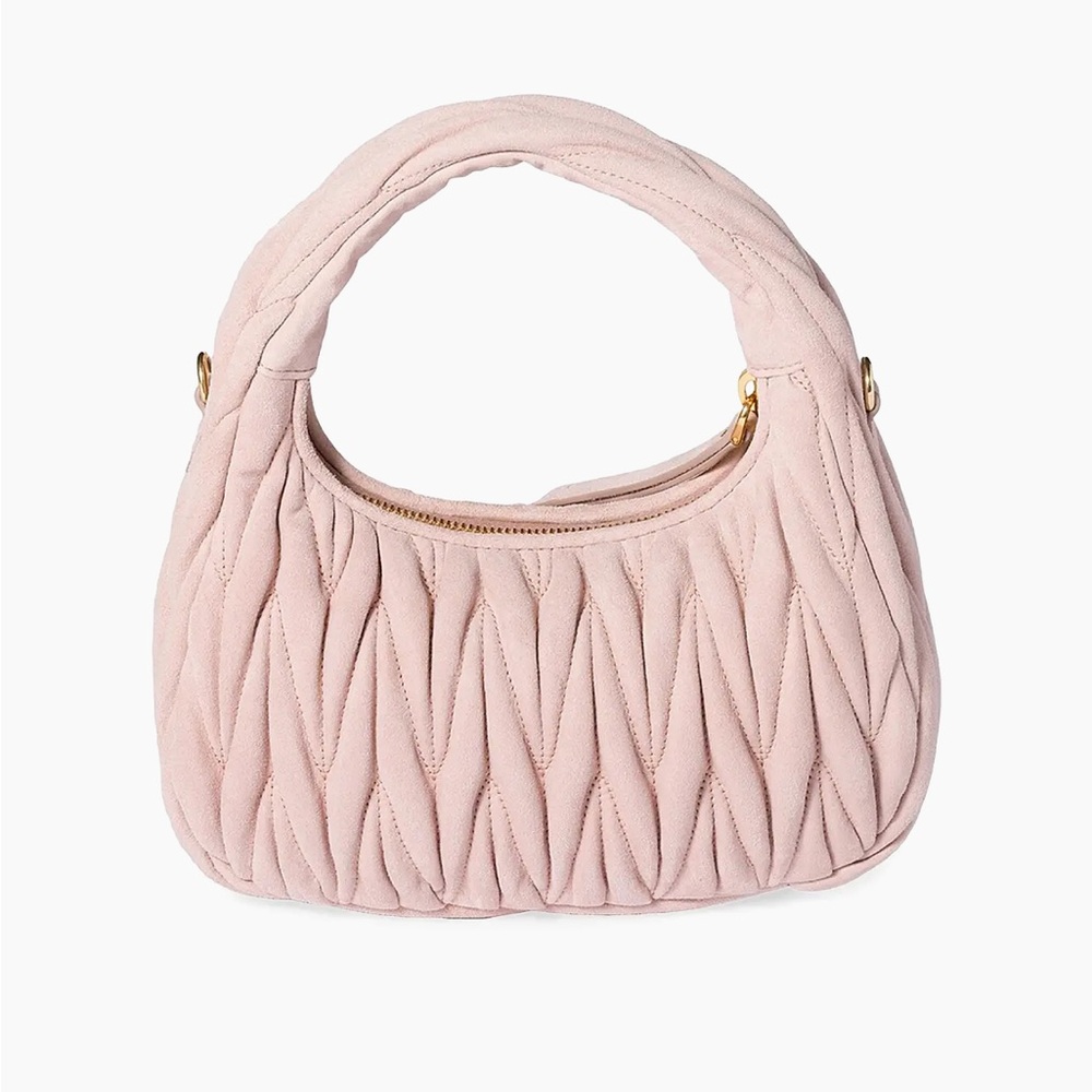 Miu Miu Blush Pink Quilted Shoulder Bag with Gold Hardware - Picture 4 of 16